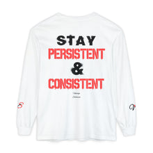Load image into Gallery viewer, VINTAGE STAY P&amp;C LONG SLEEVE TEE BLACK AND INFERED (UNISEX)