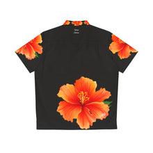 Load image into Gallery viewer, VINTAGE NEW HAWAIIAN (WELCOME TO BOTANY 101 ORANGE FLOWER) ON BLACK