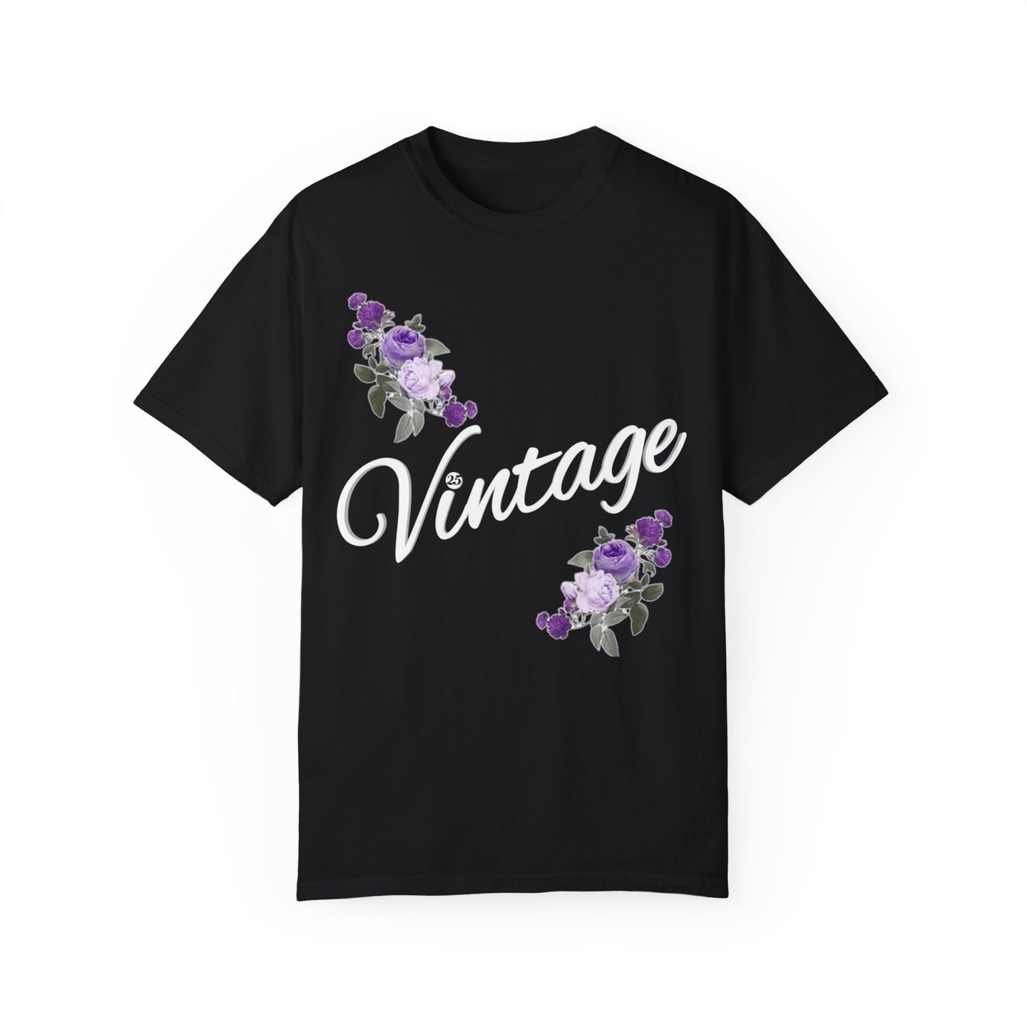 VINTAGE SPRING PUPLE ROSES (WHIITE)