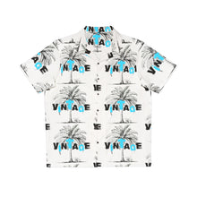 Load image into Gallery viewer, VINATGE BLACK AND TEAL HAWAIIAN SHIRT