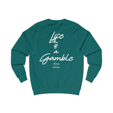 Load image into Gallery viewer, Vintage Life is a Gamble Unisex Sweatshirt - white ink