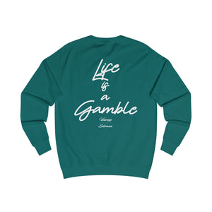 Vintage Life is a Gamble Unisex Sweatshirt - white ink