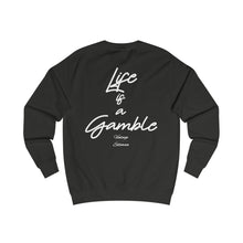 Load image into Gallery viewer, Vintage Life is a Gamble Unisex Sweatshirt - white ink