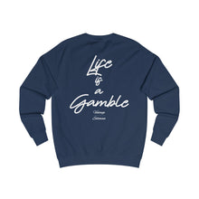 Load image into Gallery viewer, Vintage Life is a Gamble Unisex Sweatshirt - white ink