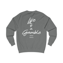 Load image into Gallery viewer, Vintage Life is a Gamble Unisex Sweatshirt - white ink