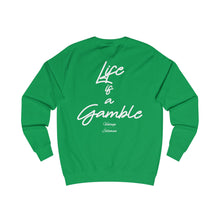 Load image into Gallery viewer, Vintage Life is a Gamble Unisex Sweatshirt - white ink