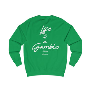 Vintage Life is a Gamble Unisex Sweatshirt - white ink