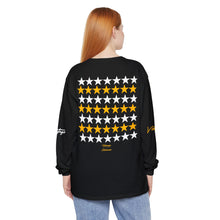 Load image into Gallery viewer, VINTAGE STARS AND STRIPES LONG SLEEVE (UNISEX) GOLD AND WHITE INK