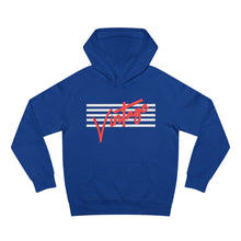 Load image into Gallery viewer, VINTAGE STARS AND STRIPES UNISEX HOODIES (WHITE AND ROSE RED)