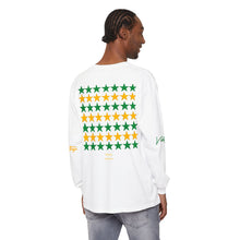 Load image into Gallery viewer, VINTAGE STARS AND STRIPES LONG SLEEVE (UNISEX) GREEN AND GOLD INK