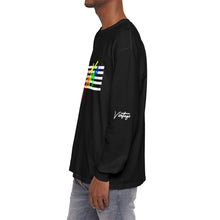 Load image into Gallery viewer, VINTAGE STARS AND STRIPES LONG SLEEVE (UNISEX) ROY G BIV AND WHITE INK