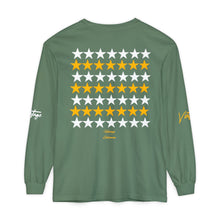 Load image into Gallery viewer, VINTAGE STARS AND STRIPES LONG SLEEVE (UNISEX) GOLD AND WHITE INK