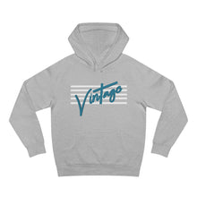 Load image into Gallery viewer, VINTAGE STARS AND STRIPES UNISEX HOODIE (WHITE AND TEAL)