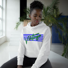 Load image into Gallery viewer, VINTAGE STARS AND STRIPES GREEN AND BLUE (UNISEX) HOODIE