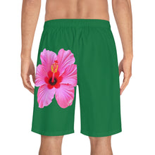 Load image into Gallery viewer, VINTAGE (WELCOME TO BOTANY 101 PINK FLOWER) ON GREEN SHORTS