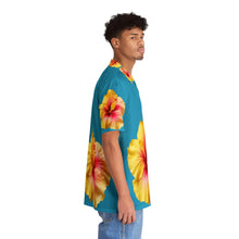Load image into Gallery viewer, VINTAGE NEW HAWAIIAN (WELCOME TO BOTANY 101 YELLOW FLOWER) ON TURQUOISE