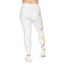 Load image into Gallery viewer, VINTAGE (Plus Size) QUAD COLOR Stretchy leggings (White)