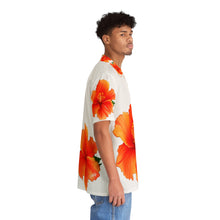 Load image into Gallery viewer, VINTAGE NEW HAWAIIAN (WELCOME TO BOTANY 101 ORANGE FLOWER) ON WHITE