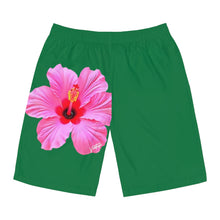 Load image into Gallery viewer, VINTAGE (WELCOME TO BOTANY 101 PINK FLOWER) ON GREEN SHORTS