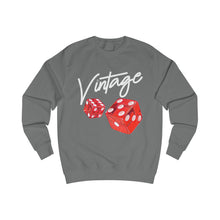 Load image into Gallery viewer, Vintage Life is a Gamble Unisex Sweatshirt - white ink