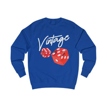 Load image into Gallery viewer, Vintage Life is a Gamble Unisex Sweatshirt - white ink