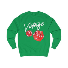 Load image into Gallery viewer, Vintage Life is a Gamble Unisex Sweatshirt - white ink