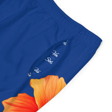 Load image into Gallery viewer, VINTAGE (WELCOME TO BOTANY 101 ORANGE FLOWER) ON BLUE SHORTS