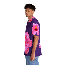 Load image into Gallery viewer, VINTAGE NEW HAWAIIAN (WELCOME TO BOTANY 101 PINK FLOWER) ON PURPLE