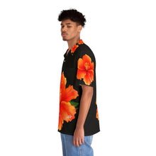 Load image into Gallery viewer, VINTAGE NEW HAWAIIAN (WELCOME TO BOTANY 101 ORANGE FLOWER) ON BLACK