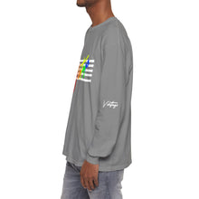Load image into Gallery viewer, VINTAGE STARS AND STRIPES LONG SLEEVE (UNISEX) ROY G BIV AND WHITE INK