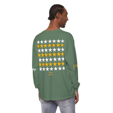 Load image into Gallery viewer, VINTAGE STARS AND STRIPES LONG SLEEVE (UNISEX) GOLD AND WHITE INK