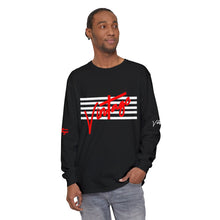 Load image into Gallery viewer, VINTAGE STARS AND STRIPES LONG SLEEVE (UNISEX) RED AND WHITE INK