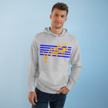 Load image into Gallery viewer, VINTAGE STARS AND STRIPES GOLD AND BLUE (UNISEX) HOODIE