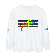 Load image into Gallery viewer, VINTAGE STARS AND STRIPES LONG SLEEVE (UNISEX) ROY G BIV &amp; BLACK INK
