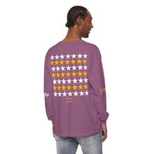 Load image into Gallery viewer, VINTAGE STARS AND STRIPES LONG SLEEVE (UNISEX) GOLD AND WHITE INK