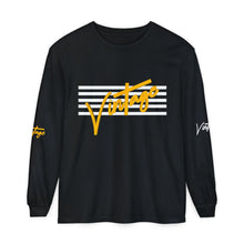 Load image into Gallery viewer, VINTAGE STARS AND STRIPES LONG SLEEVE (UNISEX) GOLD AND WHITE INK