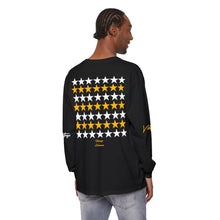 Load image into Gallery viewer, VINTAGE STARS AND STRIPES LONG SLEEVE (UNISEX) GOLD AND WHITE INK