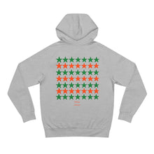 Load image into Gallery viewer, VINTAGE STARS AND STRIPES ORANGE AND LIME UNISEX HOODIE
