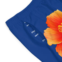 Load image into Gallery viewer, VINTAGE (WELCOME TO BOTANY 101 ORANGE FLOWER) ON BLUE SHORTS