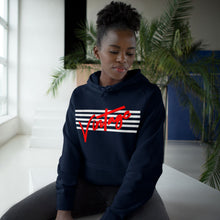 Load image into Gallery viewer, VINTAGE STARS AND STRIPES HOODIE WHITE AND RED