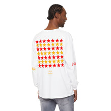 Load image into Gallery viewer, VINTAGE STARS AND STRIPES LONG SLEEVE (UNISEX) RED AND GOLD INK