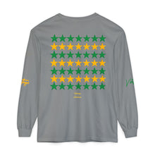 Load image into Gallery viewer, VINTAGE STARS AND STRIPES LONG SLEEVE (UNISEX) GREEN AND GOLD INK