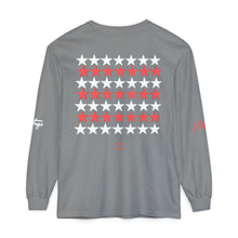 Load image into Gallery viewer, VINTAGE STARS AND STRIPES LONG SLEEVE (UNISEX) INFERRED AND WHITE INK