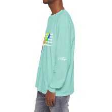 Load image into Gallery viewer, VINTAGE STARS AND STRIPES LONG SLEEVE (UNISEX) ROY G BIV AND WHITE INK
