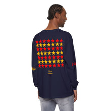 Load image into Gallery viewer, VINTAGE STARS AND STRIPES LONG SLEEVE (UNISEX) RED AND GOLD INK