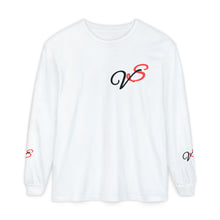 Load image into Gallery viewer, VINTAGE STAY P&amp;C LONG SLEEVE TEE BLACK AND INFERED (UNISEX)