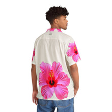 Load image into Gallery viewer, VINTAGE NEW HAWAIIAN (WELCOME TO BOTANY 101 PINK FLOWER) ON WHITE