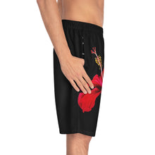 Load image into Gallery viewer, VINTAGE (WELCOME TO BOTANY 101 RED FLOWER) ON BLACK  SHORTS