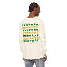 Load image into Gallery viewer, VINTAGE STARS AND STRIPES LONG SLEEVE (UNISEX) GREEN AND GOLD INK