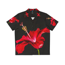 Load image into Gallery viewer, VINTAGE NEW HAWAIIAN (WELCOME TO BOTANY 101 RED FLOWER) ON BLACK